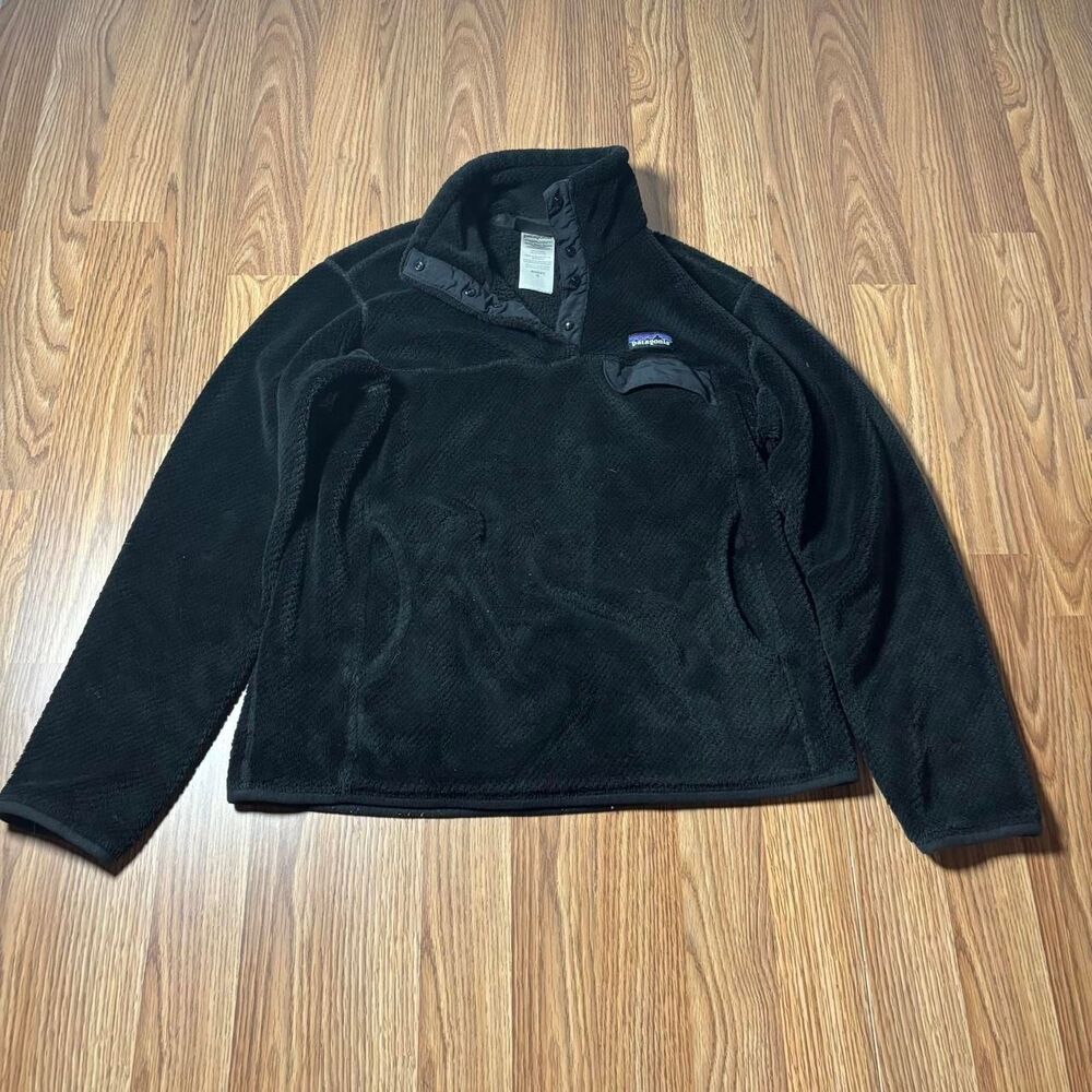 Patagonia Re-Tool Snap-T Fleece Pullover Women’s Medium Black Jacket